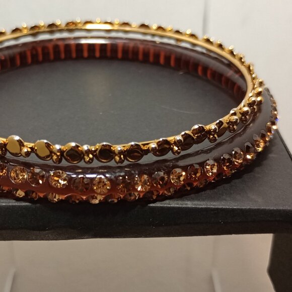 Two Rhinestone Bangle Bracelets - Picture 2 of 3